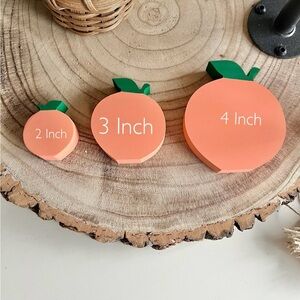 Peach Shaped Wooden Decor Set